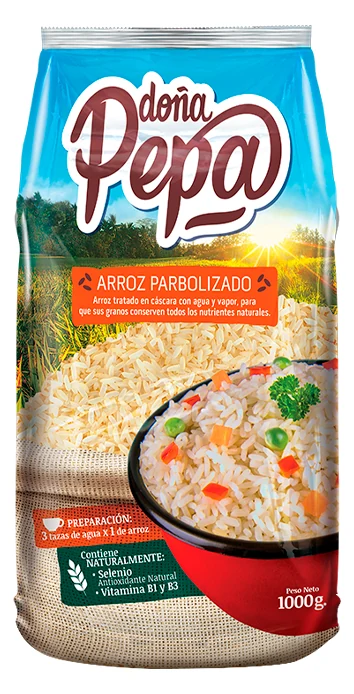 Arroz Doña Pepa — presentaciones 1 kg, 3 kg, 5 kg