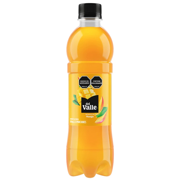 Jugo Del Valle — presentaciones Frutal Mango 500 ml, Frutal Mora 500 ml, Frutal Salpicón 500 ml, Fresh Ponche de Frutas 400 ml, Frutal Mango 1.2 L, Fresh Cítricos 1.5 L, Fresh Ponche de Frutas 1.5 L, Fresh Cítricos 2.5 L, Fresh Mandarina 2.5 L