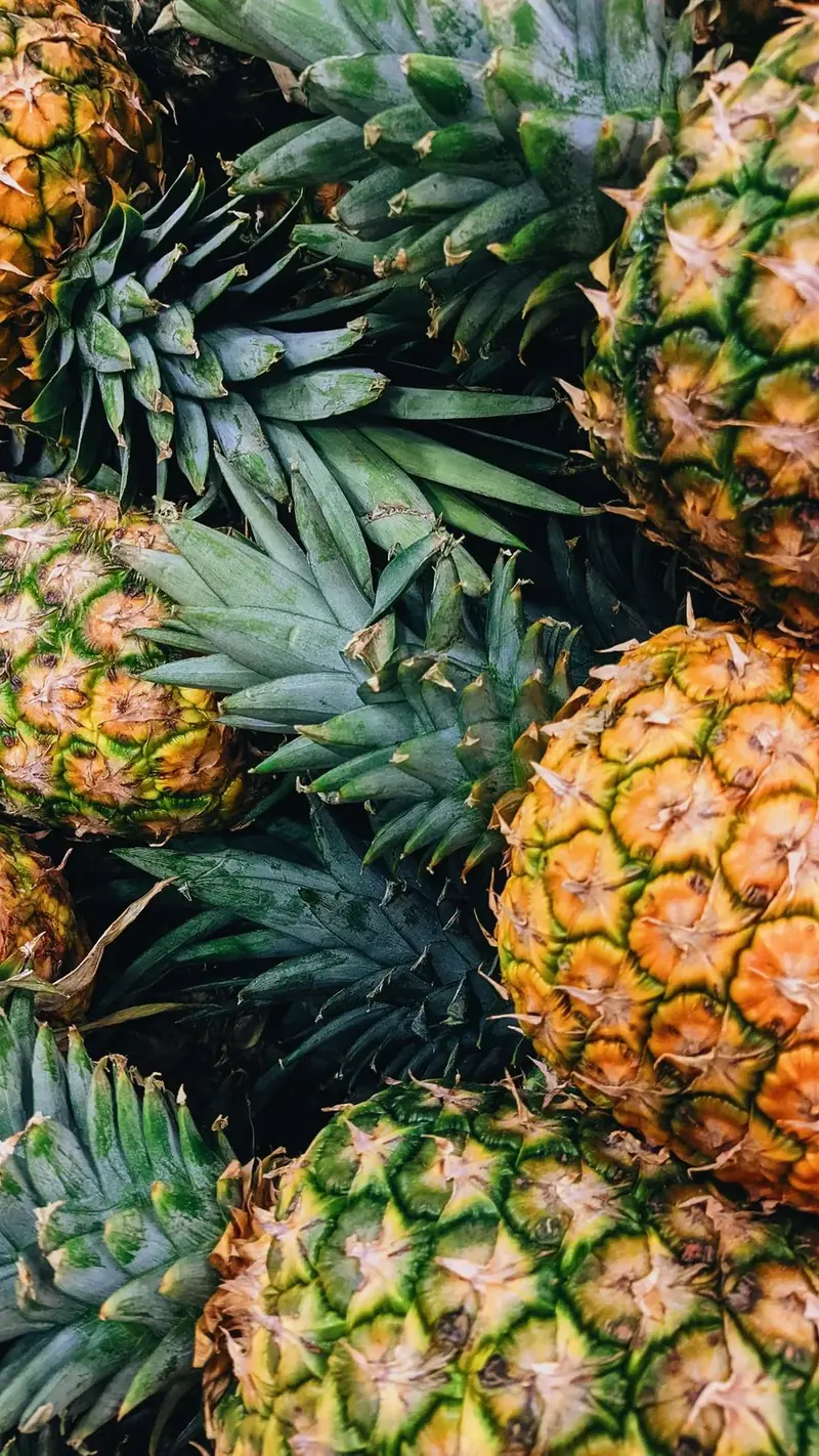 Piña — presentaciones Golden unidad (±1.8 kg), Golden × 2 unidades, Perolera unidad (±2 kg), Manzana unidad (±1.5 kg)